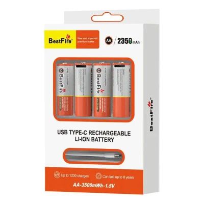 Лот: 25538545. Фото: 1. Аккумуляторы BESTFIRE LR6 (АА... Батарейки, аккумуляторы, элементы питания