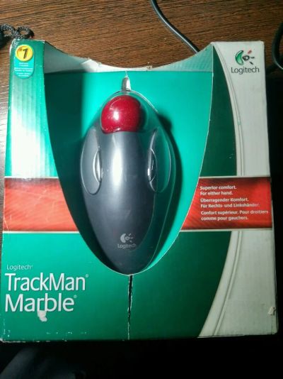 Лот: 10989882. Фото: 1. Мышь Logitech Trackman Marble. Клавиатуры и мыши