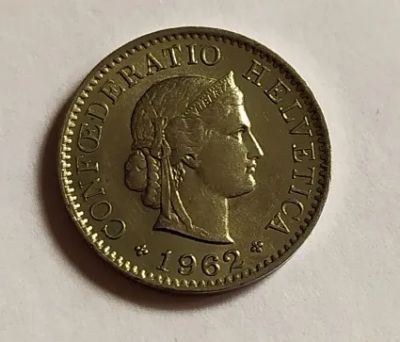 Лот: 25722324. Фото: 1. Швейцария 5 раппен 1962. Европа