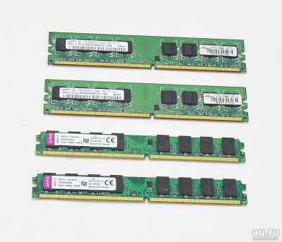 Лот: 16220503. Фото: 1. Память оперативная DDR2 2Gb, 2шт... Оперативная память