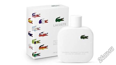 Лот: 4301995. Фото: 1. Eau De Lacoste L.12.12 Blanc 100мл. Мужская парфюмерия