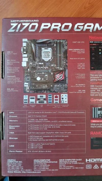 Лот: 17270182. Фото: 1. Материнская плата Asus Z170 Pro... Материнские платы