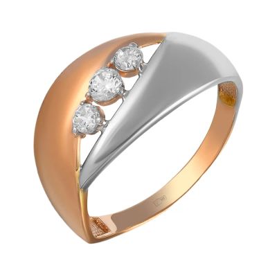 Лот: 23862103. Фото: 1. Кольцо TALANT из золота с фианитами. Кольца, перстни