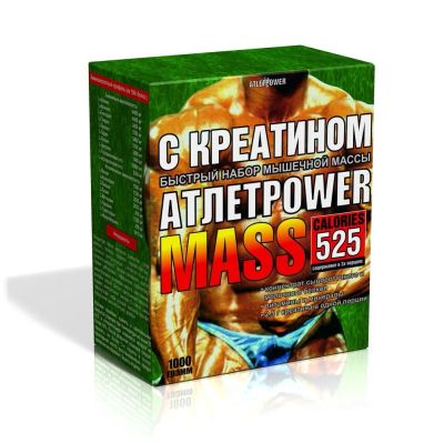 Лот: 9367301. Фото: 1. Гейнер Power mass + creatin от... Спортивное питание, витамины