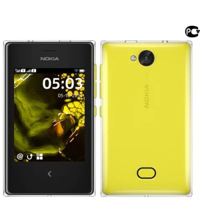 Лот: 4761306. Фото: 1. Смартфон Nokia Asha 503 Yellow... Смартфоны