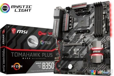 Лот: 10962951. Фото: 1. MSI b350 tomahawk plus RGB подсветка... Материнские платы