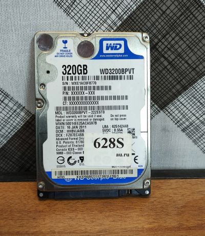 Лот: 19359683. Фото: 1. Жесткий диск SATA-II 2,5 WD3200BPVT... Жёсткие диски (HDD)