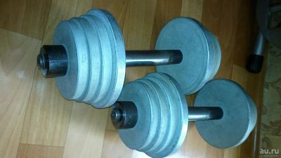 Лот: 8337383. Фото: 1. Гантели 2шт по 16 кг б/у. Гантели
