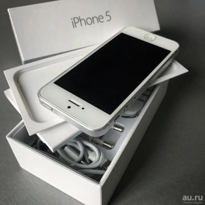 Лот: 10276275. Фото: 1. iPhone 5 16GB White, в отличном... Смартфоны