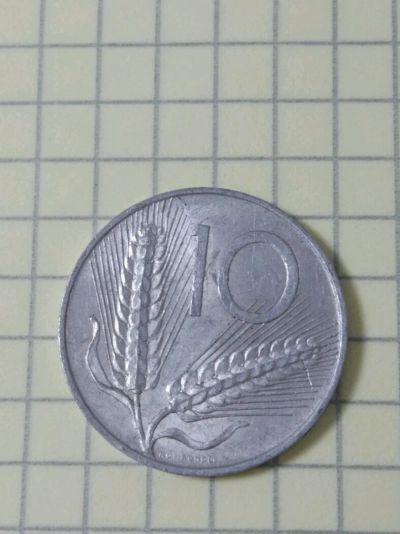 Лот: 9666746. Фото: 1. Монета Италия 10 лир, 1953. Европа