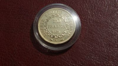 Лот: 20530811. Фото: 1. 20 франков 1875золотая монета... Европа