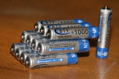 Лот: 1600447. Фото: 1. Аккумулятор BTY Ni-MH AAA 1000mAh... Батарейки, аккумуляторы, элементы питания