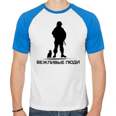 Лот: 5291710. Фото: 1. Мужская футболка реглан "Вежливые... Футболки, поло