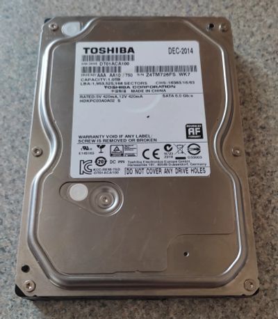 Лот: 25558381. Фото: 1. Toshiba DT01ACA100 1000,2 Gb. Жёсткие диски (HDD)