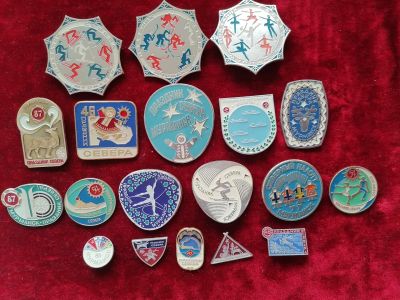 Лот: 25766192. Фото: 1. значки ссср спорт 19 шт - 500... Памятные медали