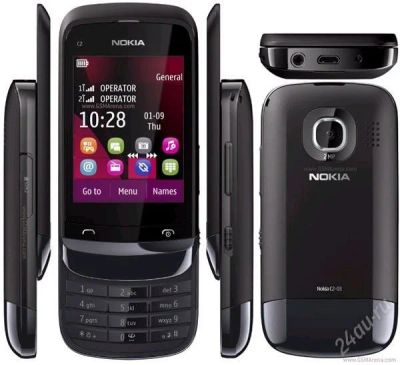 Лот: 2736387. Фото: 1. Nokia C2-03 black. Кнопочные мобильные телефоны