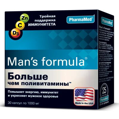 Лот: 25668999. Фото: 1. Мен-с формула Больше чем поливитамины... Лекарства