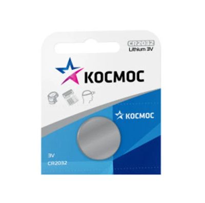 Лот: 11140654. Фото: 1. Батарейка CR 2032 Космос + доставка. Батарейки, аккумуляторы, элементы питания