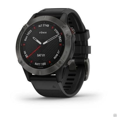 Лот: 15892816. Фото: 1. Часы Garmin Fenix 6 Sapphire серый... Смарт-часы, фитнес-браслеты, аксессуары