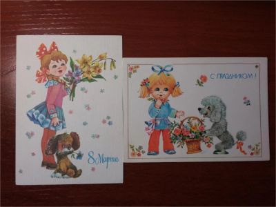 Лот: 10396840. Фото: 1. Открытки, художник Л. Манилова... Открытки, конверты