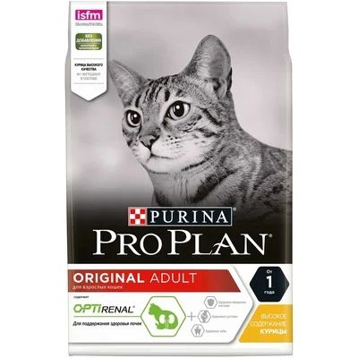 Лот: 15497540. Фото: 1. Pro Plan OptiRenal Original Adult... Корма