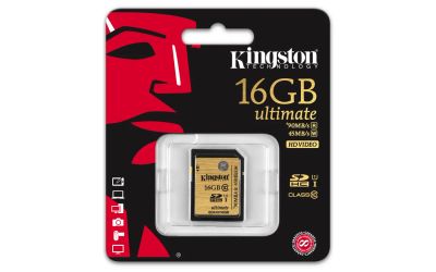 Лот: 4252280. Фото: 1. Карта памяти SD HC 16 GB Kingston... Карты памяти