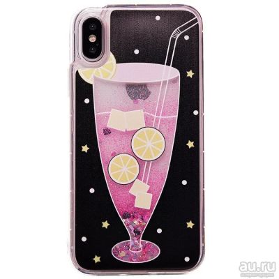 Лот: 12832848. Фото: 1. Чехол iPhone X/ XS Плавающие блестки... Чехлы, бамперы