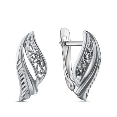 Лот: 23839623. Фото: 1. Серебряные серьги. Серьги, каффы
