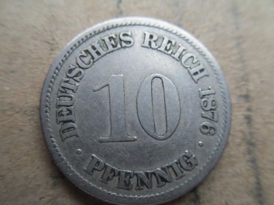 Лот: 6896666. Фото: 1. Германия 10 пфенниг 1876 год... Германия и Австрия