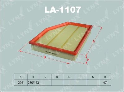 Лот: 13356916. Фото: 1. Lynx LA-1107 Воздушный фильтр. Расходные материалы