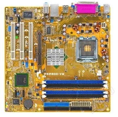 Лот: 2802731. Фото: 1. Плата ASUS P5P800-VM + Celeron... Материнские платы