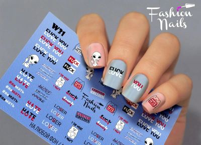 Лот: 12743185. Фото: 1. слайдер дизайн fashion nails sliders... Украшения, дизайн ногтей