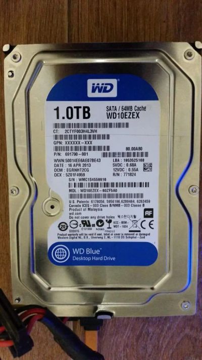 Лот: 7155681. Фото: 1. Жеский диск WD 1000Gb. Жёсткие диски (HDD)
