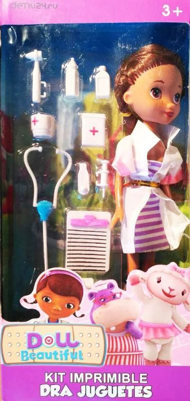 Лот: 10650103. Фото: 1. Кукла Доктор Плюшева с набором... Куклы и аксессуары