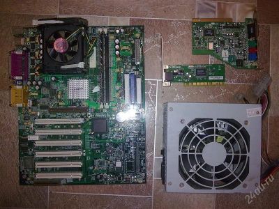 Лот: 2016440. Фото: 1. мать+проц 2000MHz + охлаждение... Материнские платы
