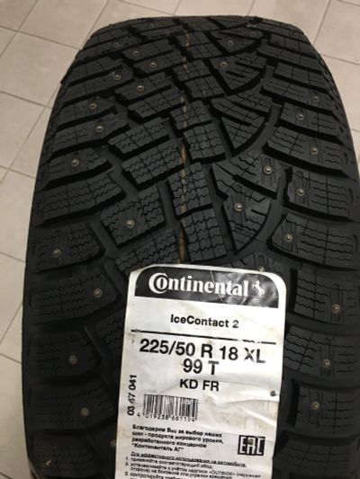 Лот: 18236690. Фото: 1. 225 50 R18 Continental IceContact... Шины