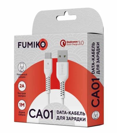 Лот: 22147843. Фото: 1. Кабель FUMIKO CA01 Type-C 2.4A... Дата-кабели, переходники