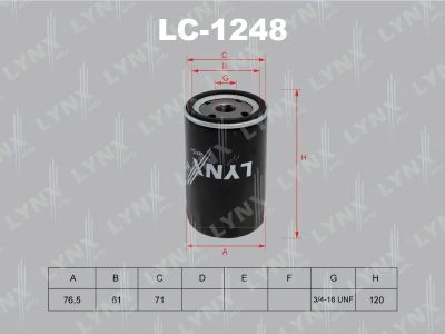 Лот: 13356993. Фото: 1. Lynx LC-1248 Масляный фильтр. Расходные материалы