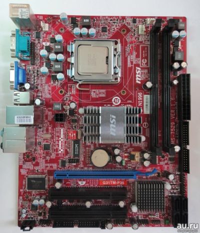 Лот: 17553693. Фото: 1. Материнская плата MSI G31TM-P35... Комплекты запчастей
