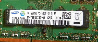 Лот: 3862711. Фото: 1. 2 GB для ноута DDR3 одна планка. Оперативная память