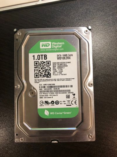 Лот: 14975567. Фото: 1. Б/у 1TB HDD SATA-III Western Digital... Жёсткие диски (HDD)