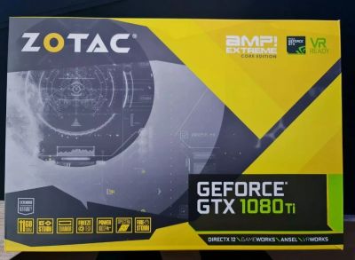 Лот: 18212961. Фото: 1. Zotac Geforce 1080Ti AMP extreme. Видеокарты