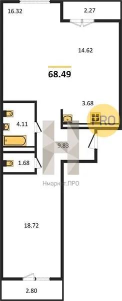 Лот: 21762525. Фото: 1. Квартира по адресу Семьи Шамшиных... Квартиры, студии