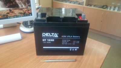 Лот: 8256238. Фото: 1. Аккумулятор Delta DT1240 12В 40А... Батарейки, аккумуляторы, элементы питания