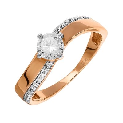 Лот: 23853233. Фото: 1. Кольцо TALANT из золота с фианитами. Кольца, перстни