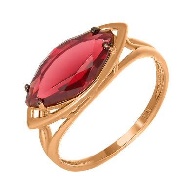 Лот: 23785070. Фото: 1. Кольцо TALANT из золота с гранатом. Кольца, перстни