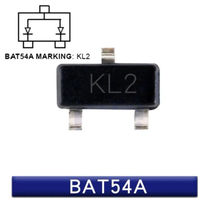 Лот: 19125752. Фото: 1. BAT54A 2 диода Шоттки (30V, 0... Диоды и тиристоры