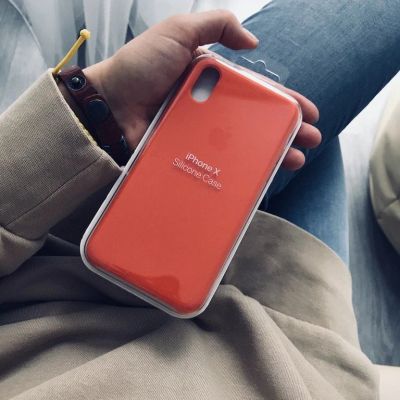 Лот: 16448782. Фото: 1. Silicone case iphone X персиковый. Чехлы, бамперы