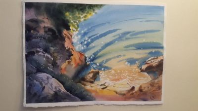 Лот: 11510288. Фото: 1. Картина "У воды". Картины, рисунки
