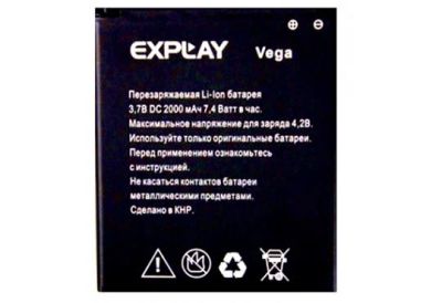 Лот: 6176402. Фото: 1. Аккумулятор Explay Vega 2000 mAh... Аккумуляторы